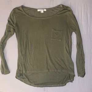 army green thin long sleeve